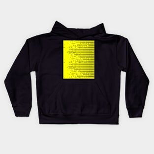 Yellow data dots abstract Kids Hoodie